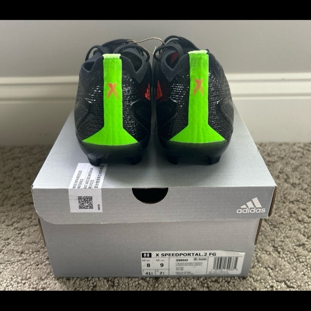 Adidas X Speedportal.2 FG Soccer Cleats Boots Red and Black Men 8 & Size Women 9 - Picture 11 of 11